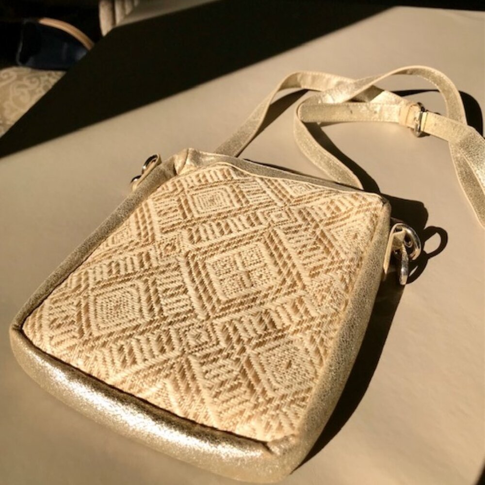 Woven Tapestry Gold Shiraleah Crossbody